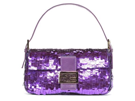 fendi baguette purple sequin|fendi suede baguette bag.